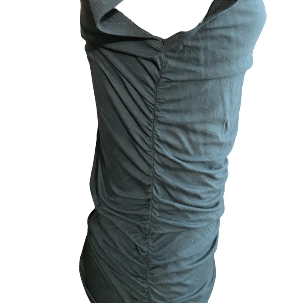 Kenar Teal Ruched Women's Blouse - Picture 2 of 5